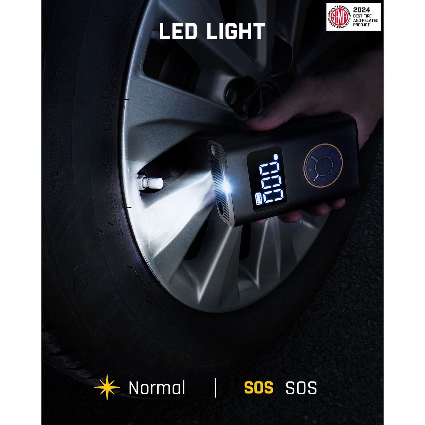 Portable Tire Inflator for Compact Car
