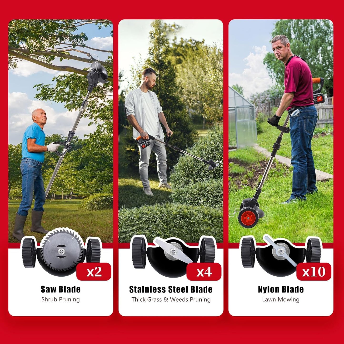 3 In 1 Cordless Grass Trimmer