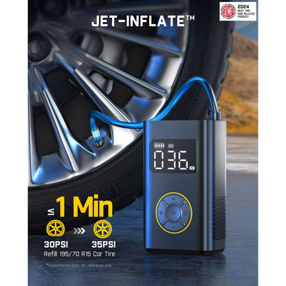 Portable Tire Inflator for Compact Car